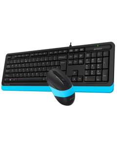 Клавиатура A4Tech F1010 + мышь Синяя (Черно-синяя)