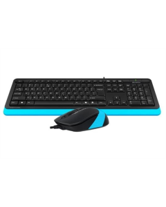 Клавиатура A4Tech F1010 + мышь Синяя (Черно-синяя)