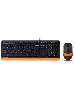 Клавіатура A4Tech F1010 + миша Помаранчева (Black Orange)