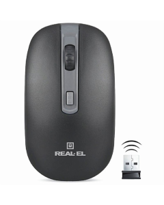 Миша бездротова Real-EL RM-330 Сіра (Black Grey)