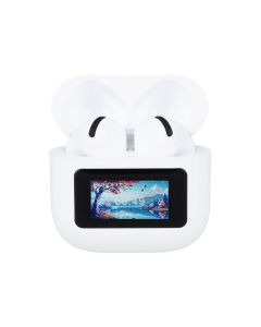 Бездротові навушники вкладиші Borofone BW60 with touch display TWS Білі (White)