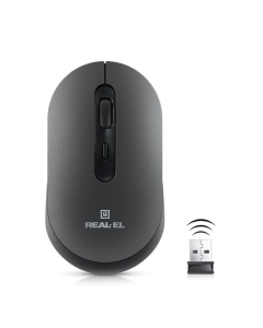 Миша бездротова Real-EL RM-470W Сіра (Dark Grey)