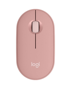 Миша беспроводная мышь Logitech Pebble Mouse 2 M350 в розовом цвете.