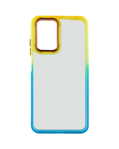 Чехол-накладка для Samsung A24 Fresh серии sip TPU+PC Бирюзовый Оранжевый (Turquoise Orange)