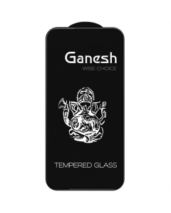 Захисне скло для iPhone 14 Pro Max  Ganesh (Full Cover) Чорне (Black)