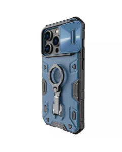Чохол накладка для iPhone 14 Pro Max TPU+PC Nillkin CamShield Armor Pro (шторка на камеру) Синя (Blue)