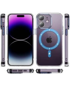 Чохол накладка для iPhone 12 TPU+PC Colorful with MagSafe Синя (Blue)