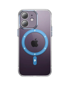 Чохол накладка для iPhone 12 TPU+PC Colorful with MagSafe Синя (Blue)