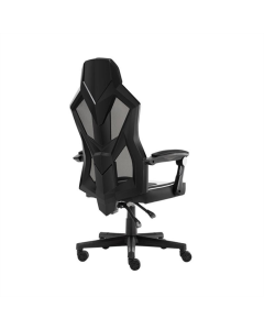 Крісло ігрове 1stPlayer P01 Чорне Біле (Black White)