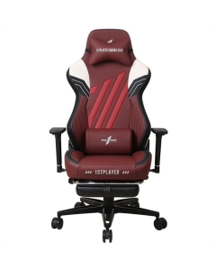 Крісло ігрове 1stPlayer Duke Чорне Біле Червоне (Black White Red)