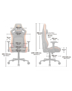 Крісло ігрове Cougar Defensor F Чорне (Black)