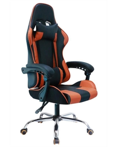 Крісло ігрове FrimeCom Nina Чорне Помаранчеве (Black Orange)