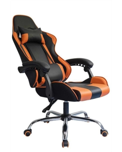 Крісло ігрове FrimeCom Nina Чорне Помаранчеве (Black Orange)