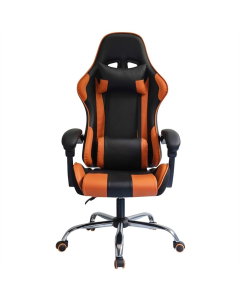 Крісло ігрове FrimeCom Nina Чорне Помаранчеве (Black Orange)