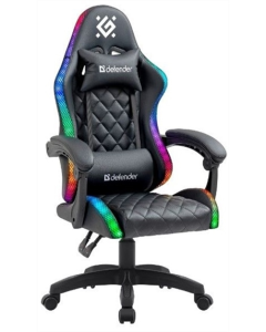 Крісло ігрове Defender (64559) Energy RGB класс 4 PU Чорне (Black)