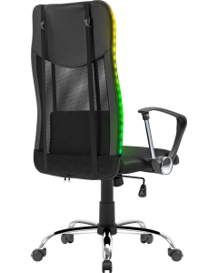 Крісло ігрове Defender (64335) Totem підсвічування сітка Чорне (Black)