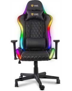 Игровое кресло YENKEE YGC 300RGB STARDUST Gaming chair с подсветкой Черное (Black)