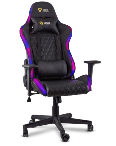 Крісло ігрове YENKEE YGC 300RGB STARDUST Gaming chair з підсвіткою Чорне (Black)