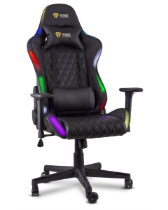 Игровое кресло YENKEE YGC 300RGB STARDUST Gaming chair с подсветкой Черное (Black)