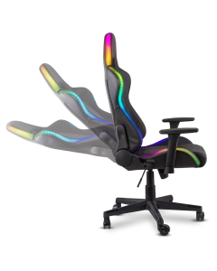 Игровое кресло YENKEE YGC 300RGB STARDUST Gaming chair с подсветкой Черное (Black)
