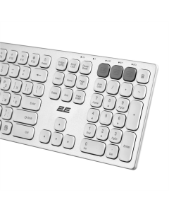 Клавіатура бездротова 2E KS270 Біла (Silver White)