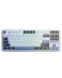 Клавіатура бездротова Aula F87 Gasket Greywood V3 Switch Біла (White)
