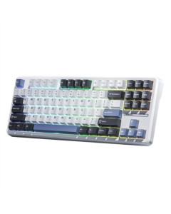Клавіатура бездротова Aula F87 Gasket Greywood V3 Switch Біла (White)