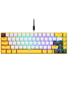 Клавіатура бездротова Motospeed BK67 Longhua Жовта (Red Yellow)