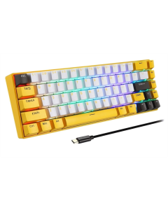 Клавіатура бездротова Motospeed BK67 Longhua Жовта (Red Yellow)