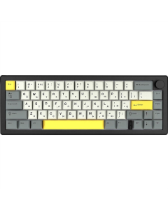 Клавіатура бездротова Epomaker EK68 65% Flamingo Switch Hot-Swap Чорна (Black)