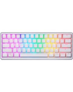 Клавіатура бездротова Motospeed SK66 Gateron Blue Hot Swap Біла (White)