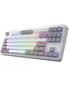 Клавіатура бездротова Hator Rockfall 3 Mecha TKL Біла (Orange White)