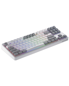 Клавіатура бездротова Hator Rockfall 3 Mecha TKL Біла (Orange White)