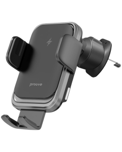Автотримач Proove Nitro Charge 15W з бездротовою зарядкою Сірий (Dark Gray)
