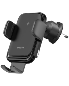 Автотримач Proove Nitro Charge 15W з бездротовою зарядкою Чорний (Matte Black)