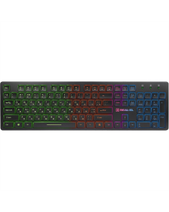 Клавіатура REAL-EL Comfort 7070 Ukr Чорна (Black)