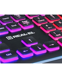 Клавіатура REAL-EL Comfort 8000 Backlit Ukr Чорна (Black)