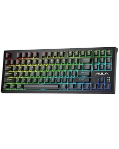 Клавіатура Aula Mechanical F3032 Black, 21 Yellow Keys KRGD Червона (Red)