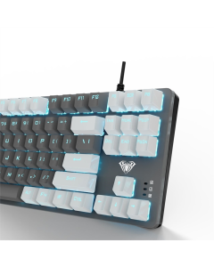 Клавиатура Aula Mechanical F3287 WhiteGrey Keycap KRGD Синя (Blue)