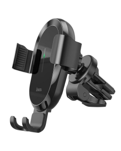Автодержатель Hoco CA105 с беспроводной зарядкой Черный (Black)