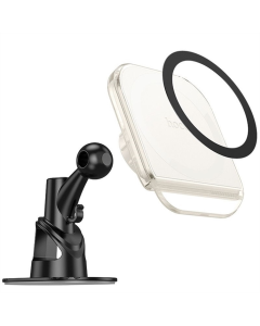 Держатель для автомобиля Hoco H43 Crystal ring magnetic Белый (White)