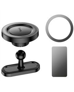 Держатель для автомобиля Hoco H58 Show ring magnetic Черный (Black)