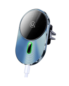 Автотримач Usams US-CD170 15W Air Vent з бездротовою зарядкою Сірий (Grey)