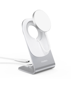 Зарядний пристрій бездротовий Choetech T518-F 15W + підставка-тримач Білий (White)