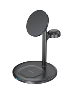 Зарядний пристрій бездротовий Choetech T585-F 3in1 Magnetic Чорний (Black)