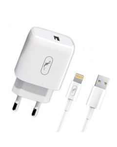 Зарядний пристрій SkyDolphin SC22EL (1USB, 2.1A) (MZP-000158) + кабель Lightning Білий (White)
