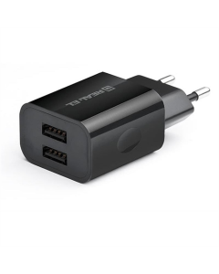 Зарядное устройство REAL-EL CH-210 (2USB, 2.1A) Черное (Black)