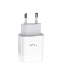 Зарядний пристрій Hoco C72A Glorious (1USB, 2.1А) (6931474713001) + кабель MicroUSB Білий (White)