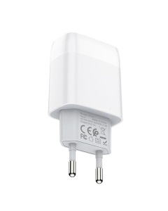 Зарядний пристрій Hoco C72A Glorious (1USB, 2.1А) (6931474713001) + кабель MicroUSB Білий (White)