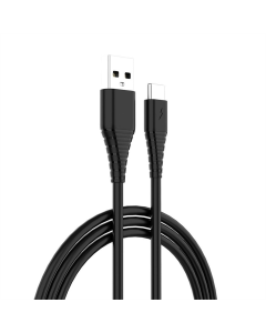 Зарядний пристрій ColorWay (1USBx2A) (CW-CHS012CC-BK) + кабель USB Type-C Чорний (Black)